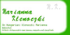 marianna klenoczki business card